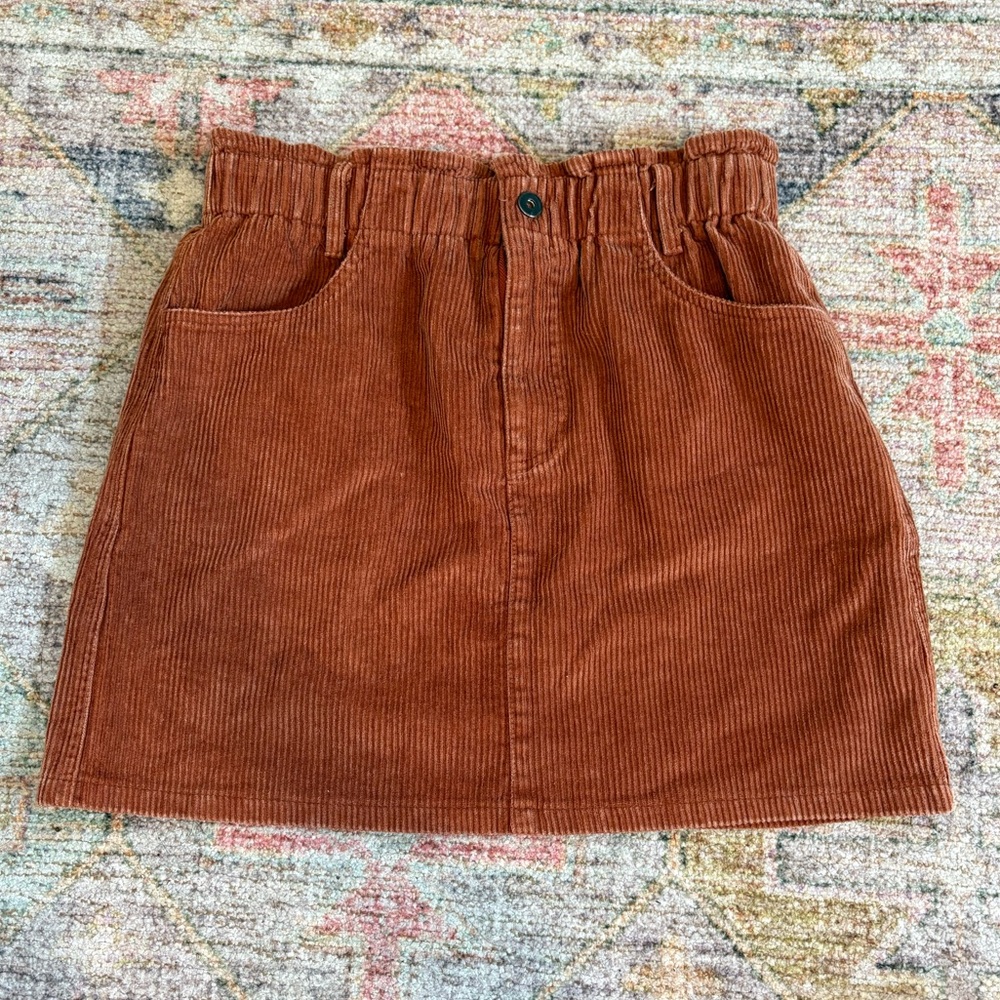 Corduroy Brown-orangish Skirt